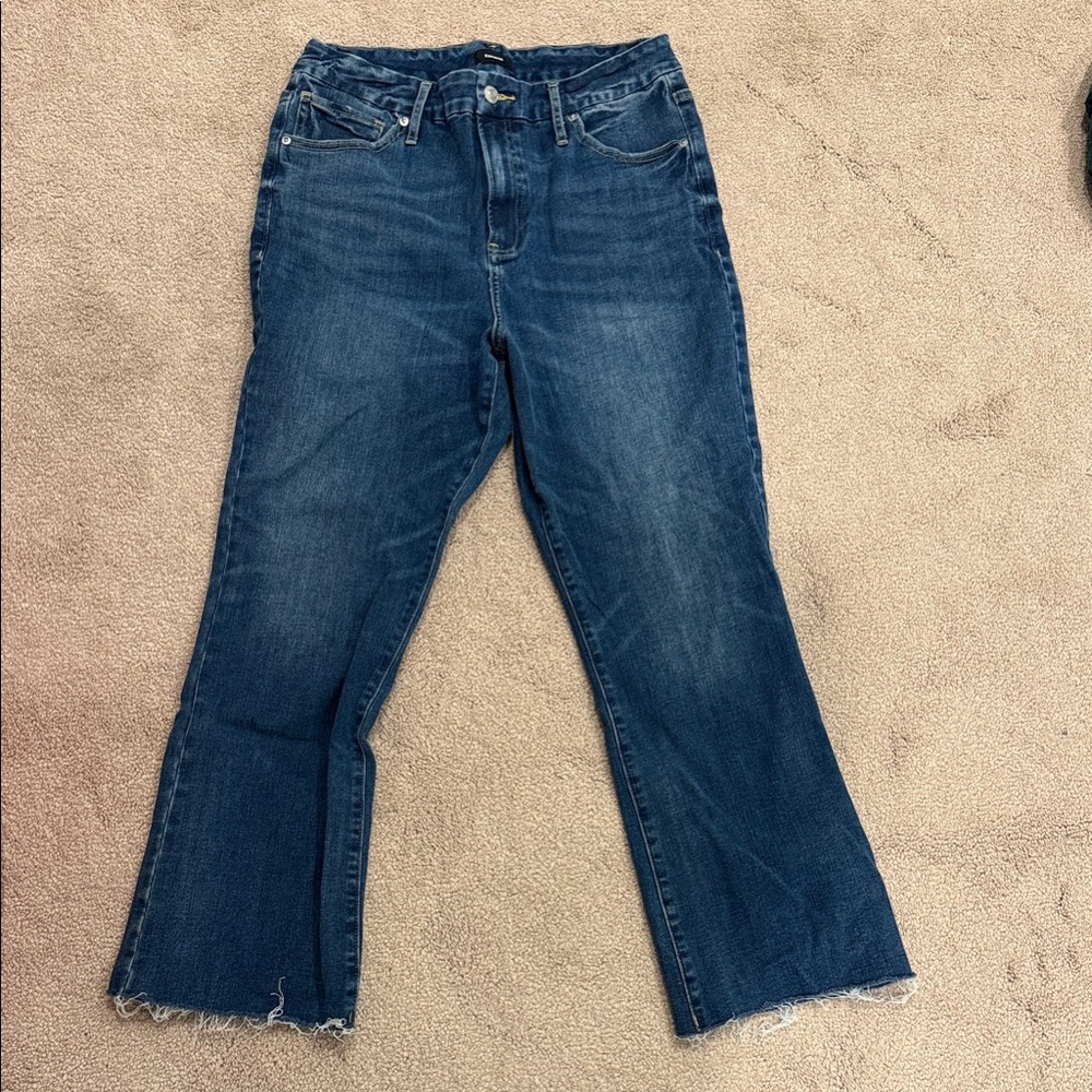 Express Dark Blue Flare Jeans